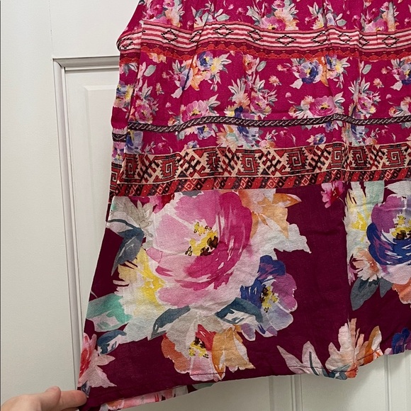 Anthropologie Multicolor Watercolor Floral Sleeveless Blouse - Size Small - Picture 9 of 16